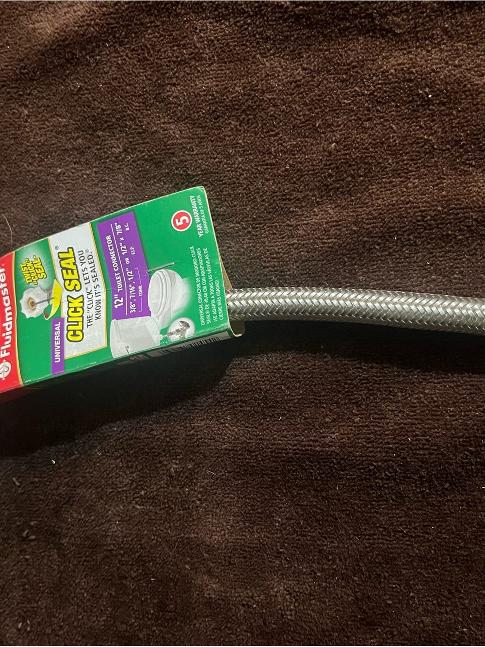Click Seal Braided Toilet Line - Silver